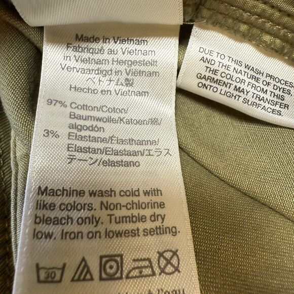 J. Crew Shorts Size 4 Mid Rise Chino Olive Green Cotton Blend 6.5" Stretch H5809 - Picture 7 of 13